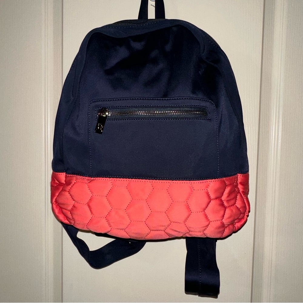 Neiman Marcus blue peach backpack like new